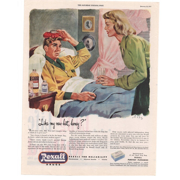 Vintage Original Rexall Drugs & Willard Battery Magazine Advertisement 1947 - Picture 1 of 4